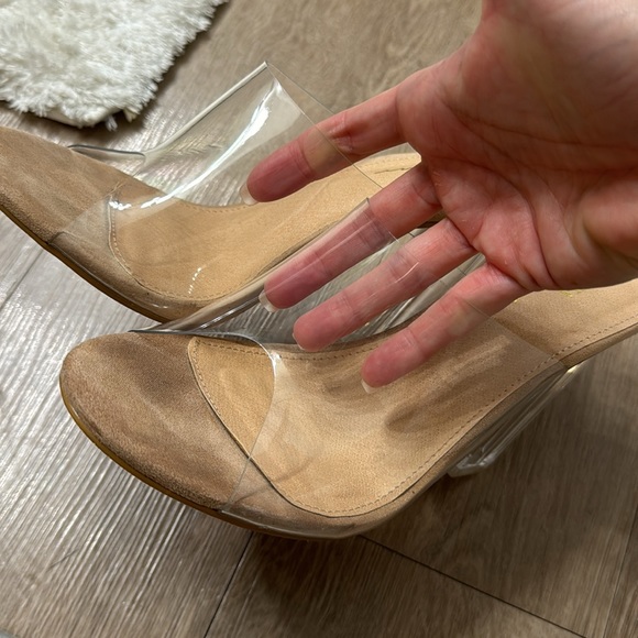 Clear PVC Mules Heels 8 - Picture 4 of 9